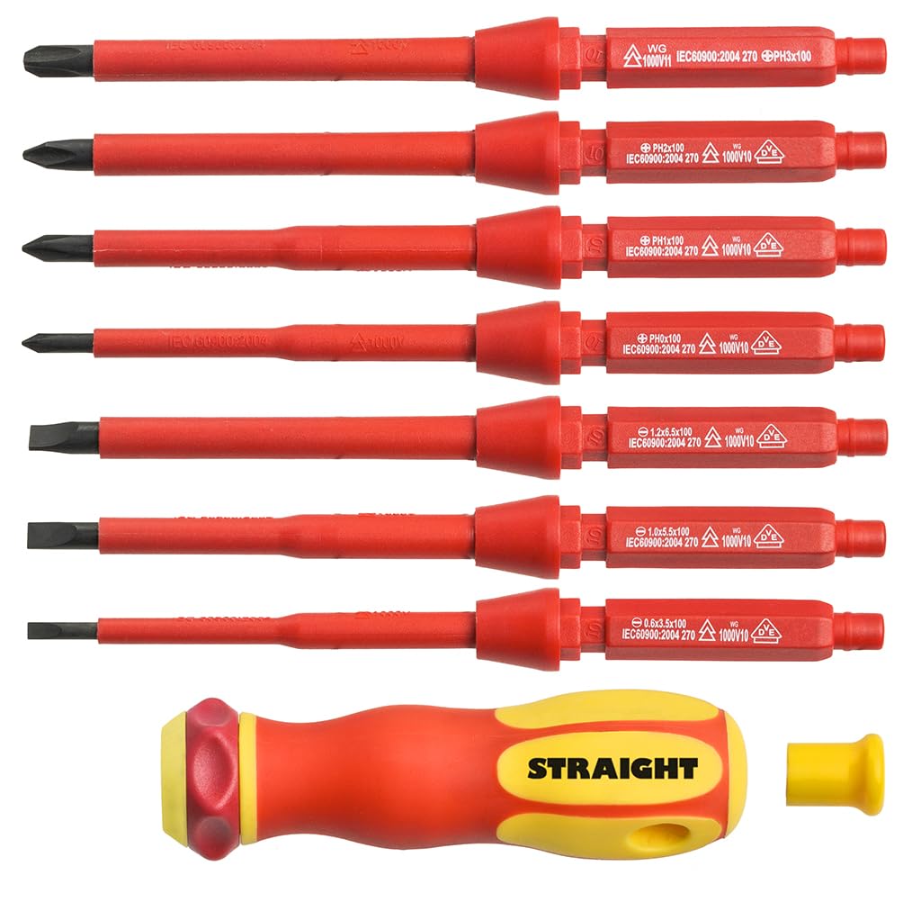 Amazon | (STRAIGHT/ストレート) 絶縁ドライバーセット 差し替えタイプ